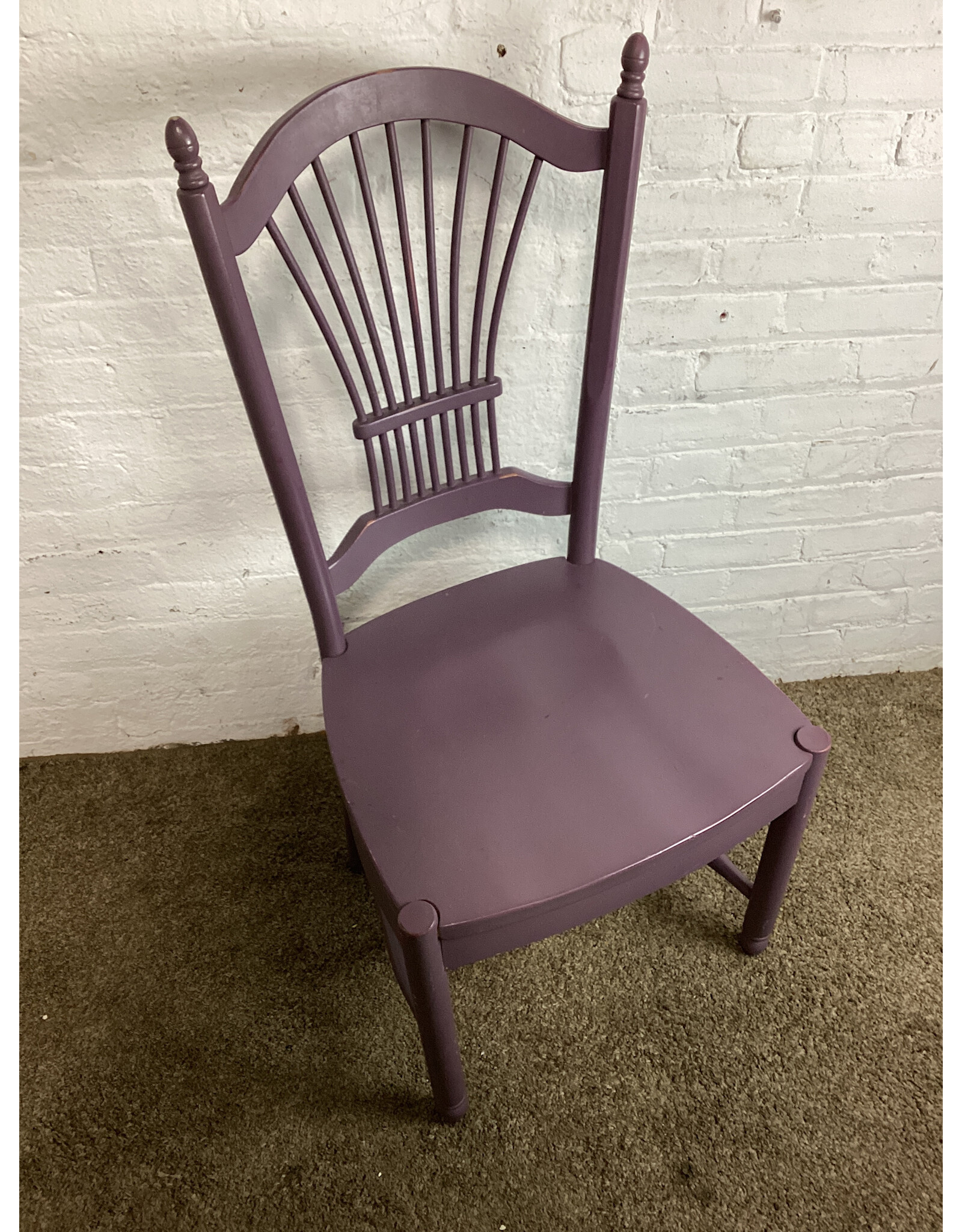 Purple Farmhouse Style Wood Chair