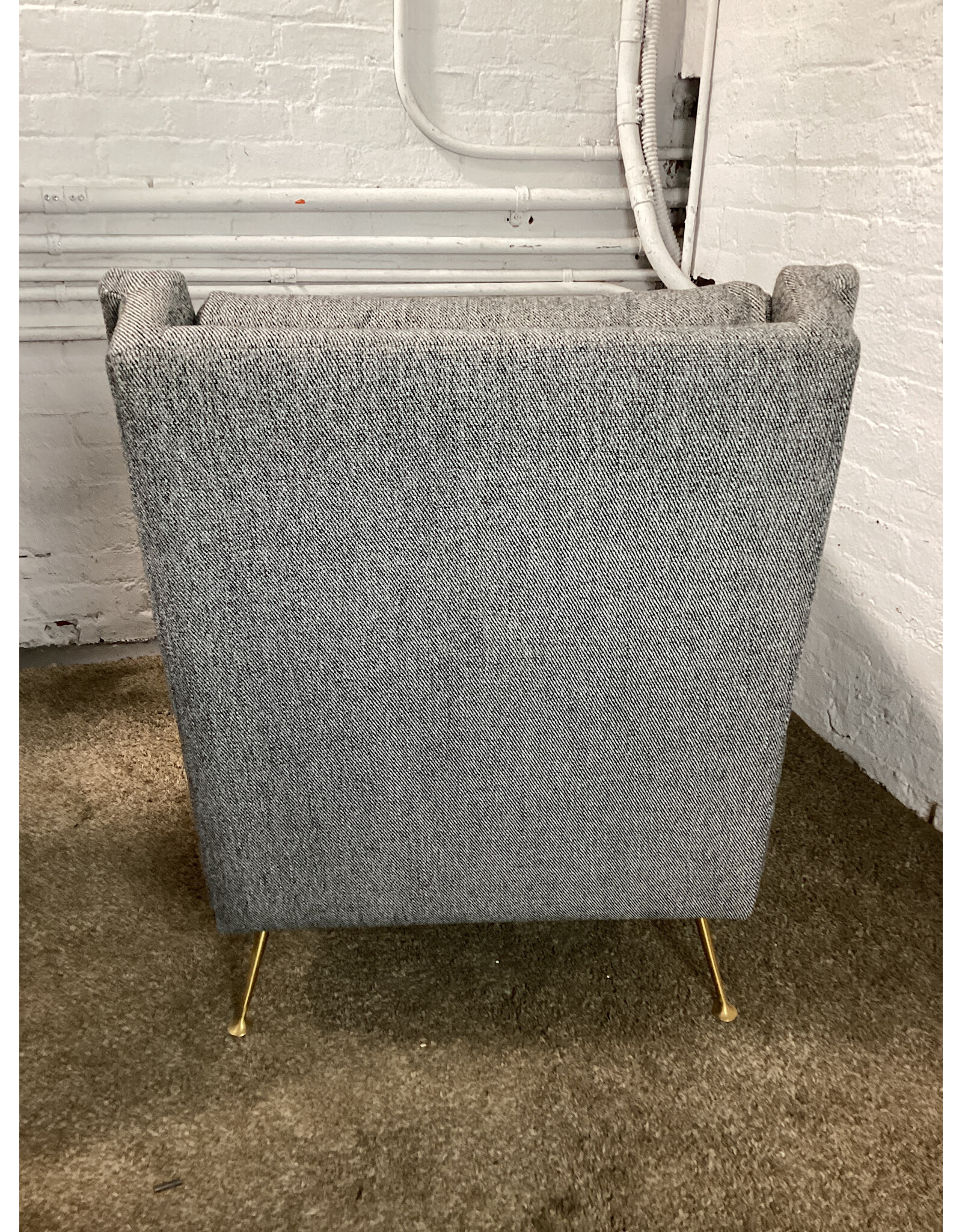 West Elm Carlo Mid-Century Chair Metal Legs