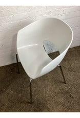 Italian Sintesi Orbit Large White Dining Chair