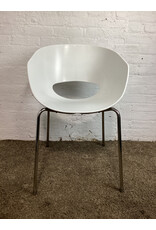 Italian Sintesi Orbit Large White Dining Chair