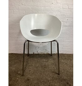 Italian Sintesi Orbit Large White Dining Chair