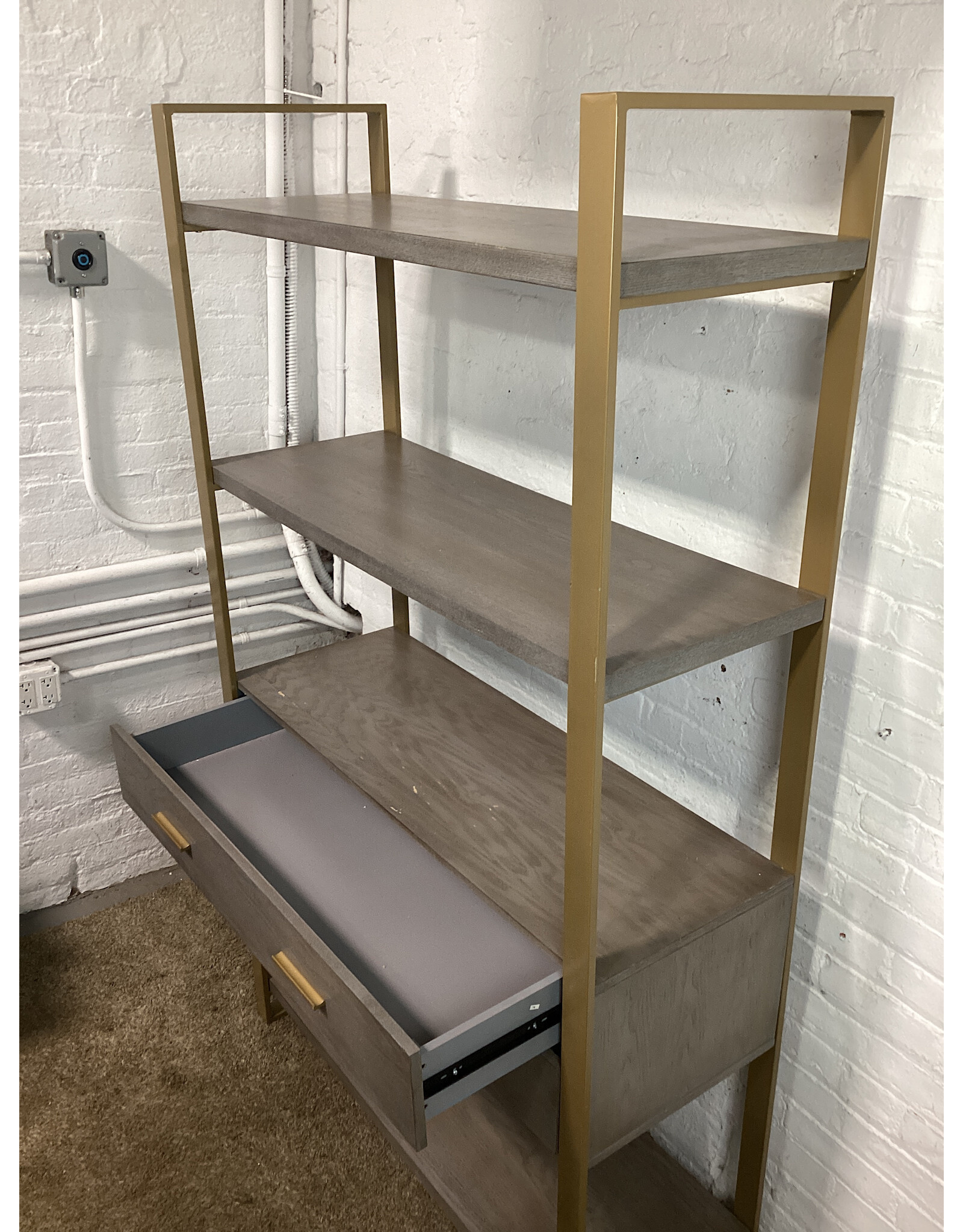 4-Tier Bookshelf with Drawers