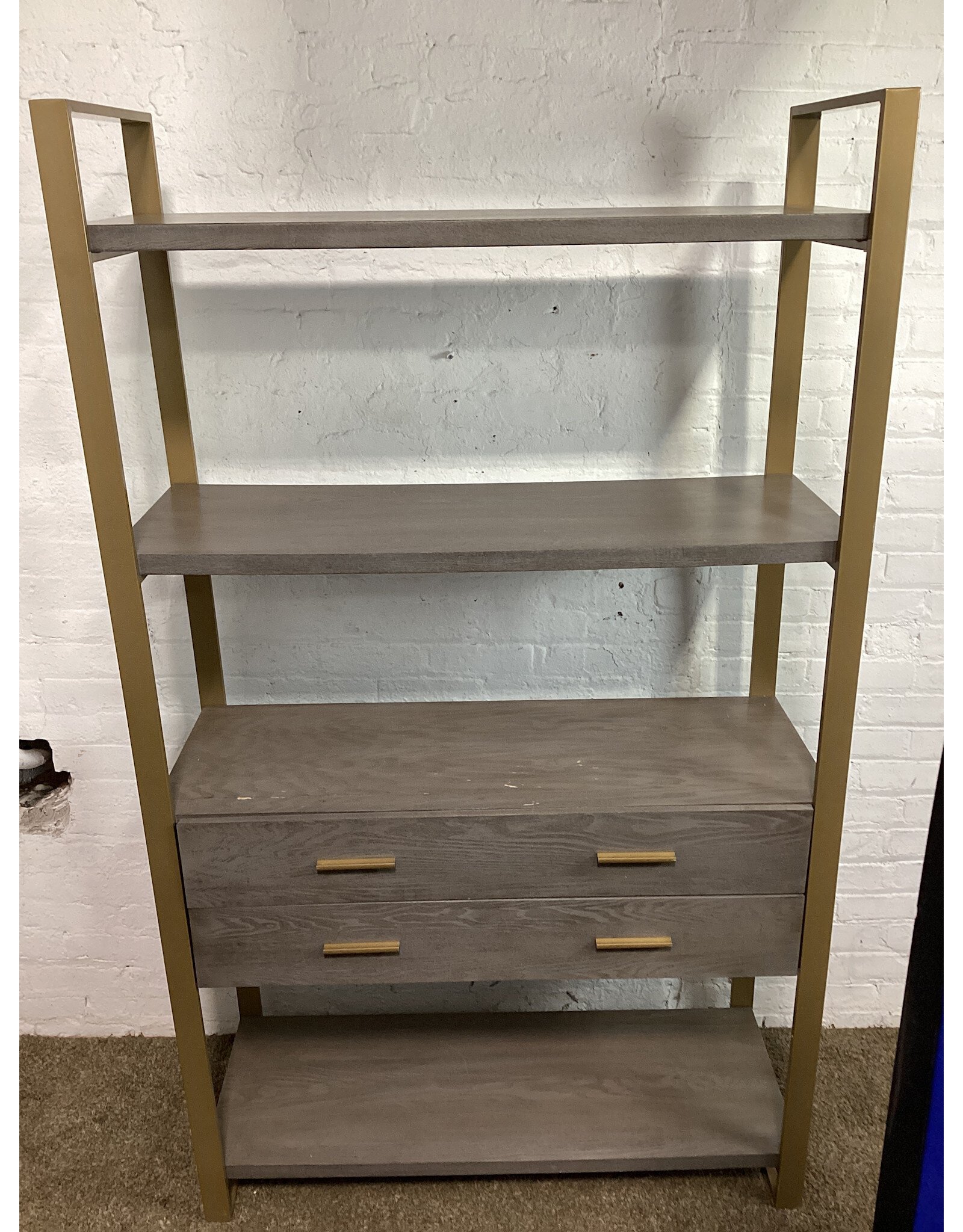 4-Tier Bookshelf with Drawers