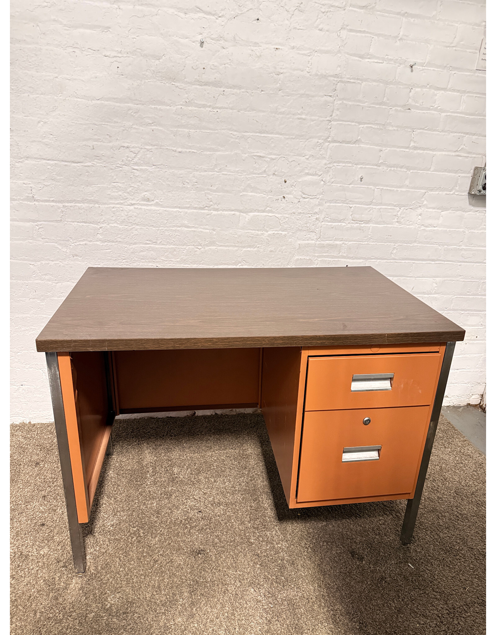 Single Pedestal Metal Desk