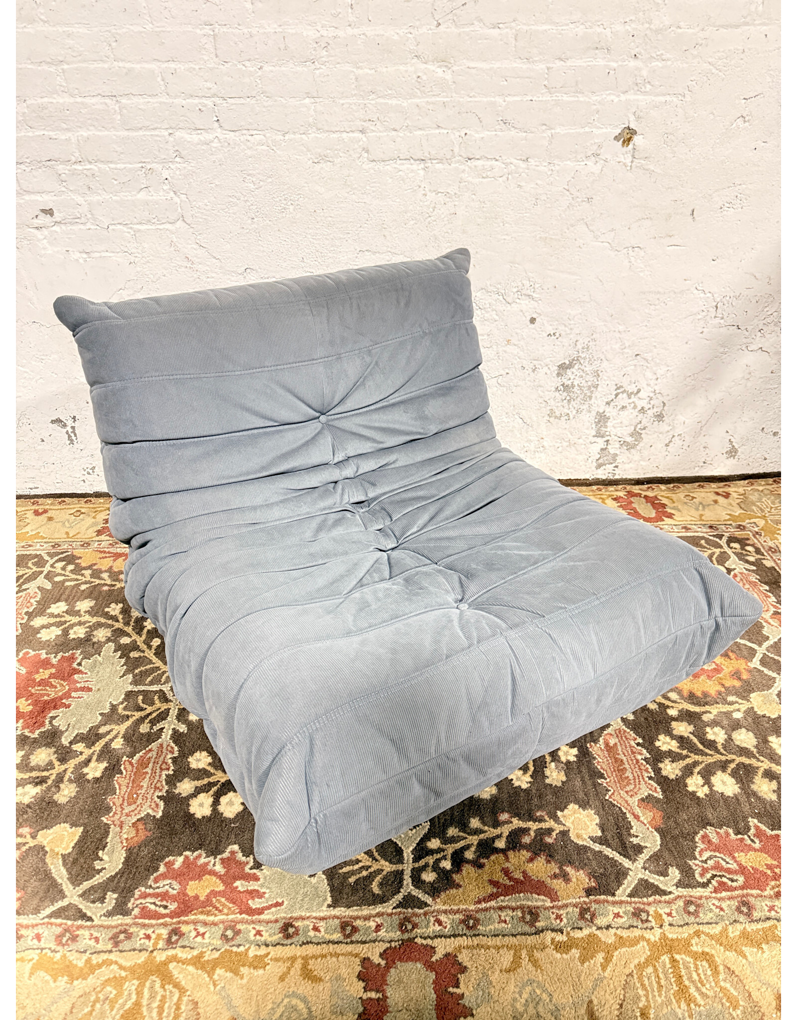 Ligne Roset Style Grey Bean Bag Chair