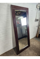 Rectangular Wooden Frame Hanging Mirror