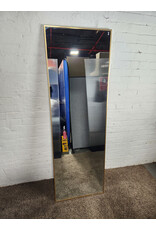 Rectangular Gold Metal Frame Hanging Mirror