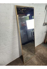 Rectangular Gold Metal Frame Hanging Mirror