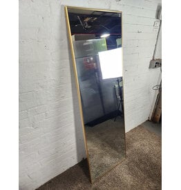Rectangular Gold Metal Frame Hanging Mirror