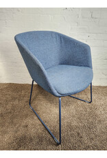 Dark Blue Poppin Pitch Sled Chair