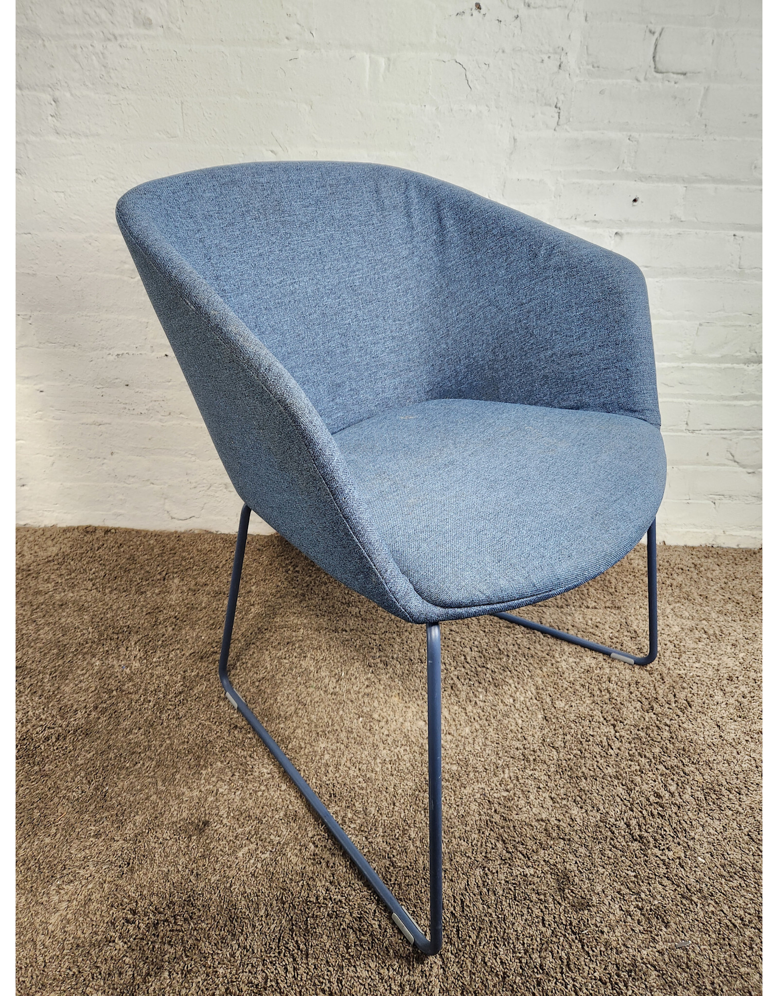 Dark Blue Poppin Pitch Sled Chair