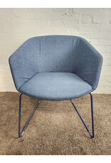 Dark Blue Poppin Pitch Sled Chair