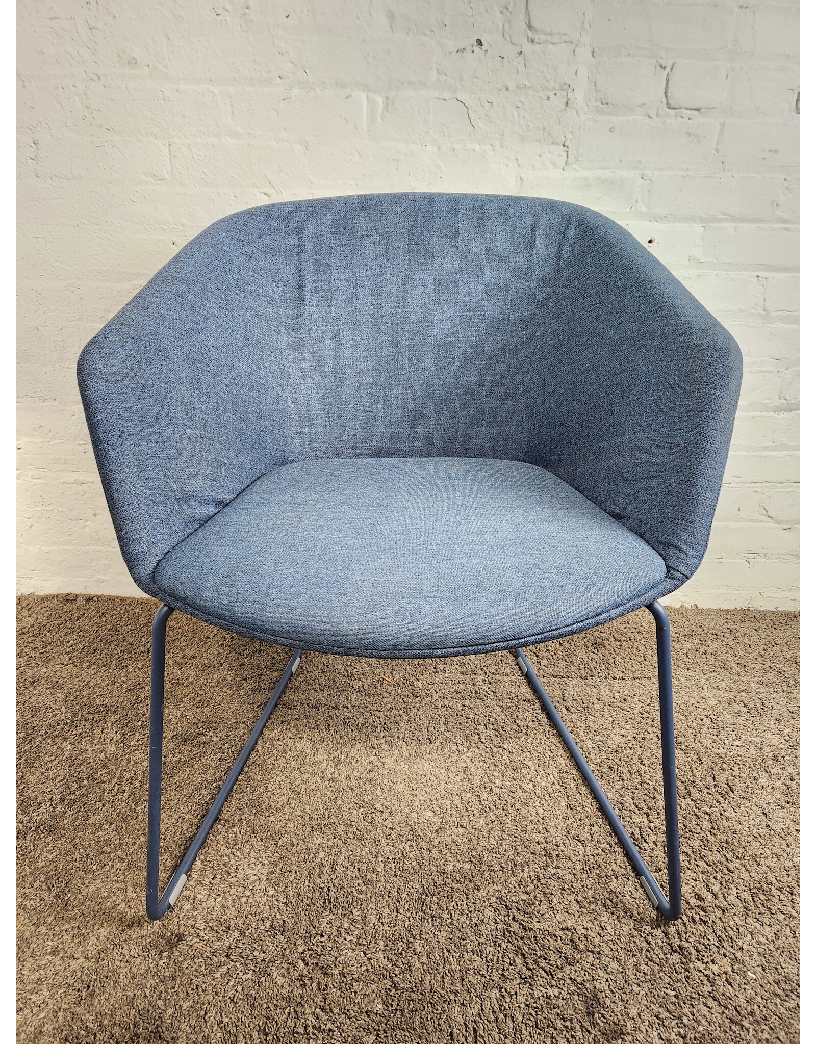 Dark Blue Poppin Pitch Sled Chair