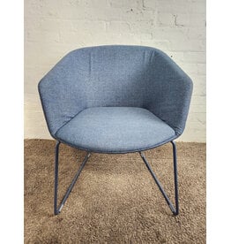 Dark Blue Poppin Pitch Sled Chair