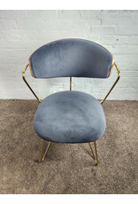 Modway Prevail Gold Gray Stainless Steel Dining and Accent Performance Velvet Chair