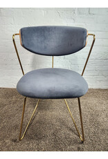 Modway Prevail Gold Gray Stainless Steel Dining and Accent Performance Velvet Chair