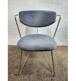 Modway Prevail Gold Gray Stainless Steel Dining and Accent Performance Velvet Chair