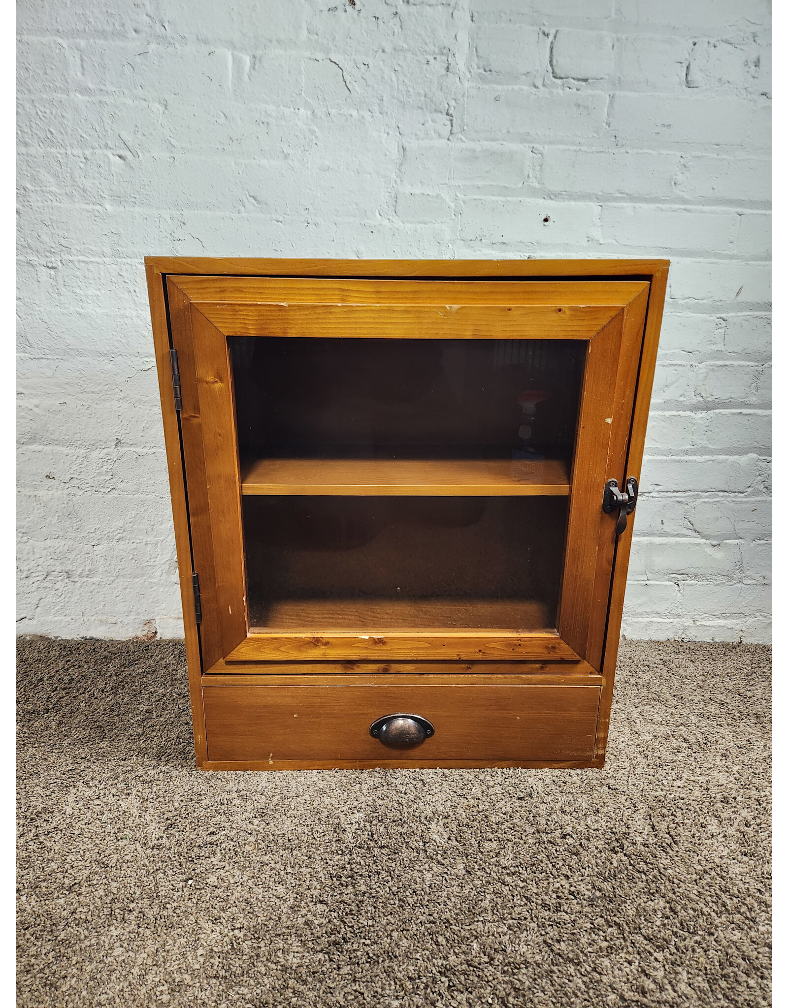 Vintage Wooden Mounted Storage Cabinet