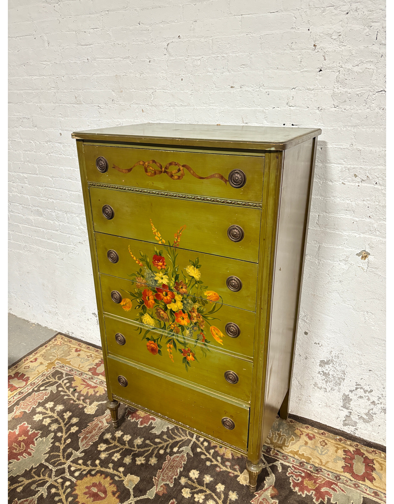 Hand Painted Shabby Chic Tall Boy
