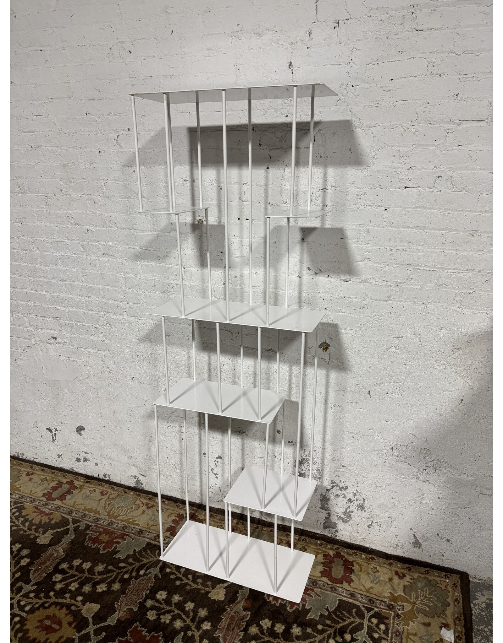 White Metal Bookcase