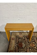 Ortona Warm Blonde Wood Slab Leg Console Table