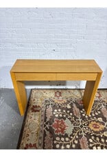 Ortona Warm Blonde Wood Slab Leg Console Table