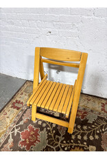 Wood Slatted Folding Chairs