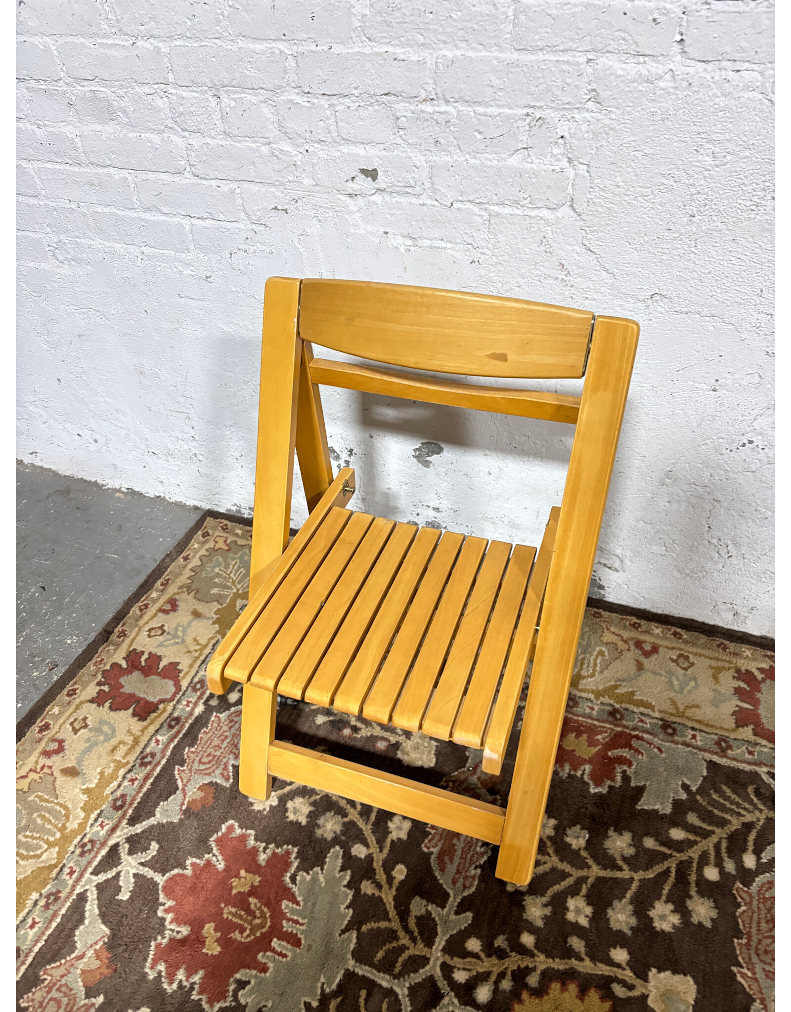 Wood Slatted Folding Chairs