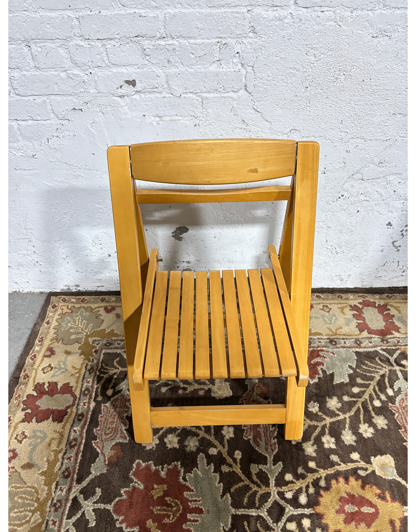 Wood Slatted Folding Chairs