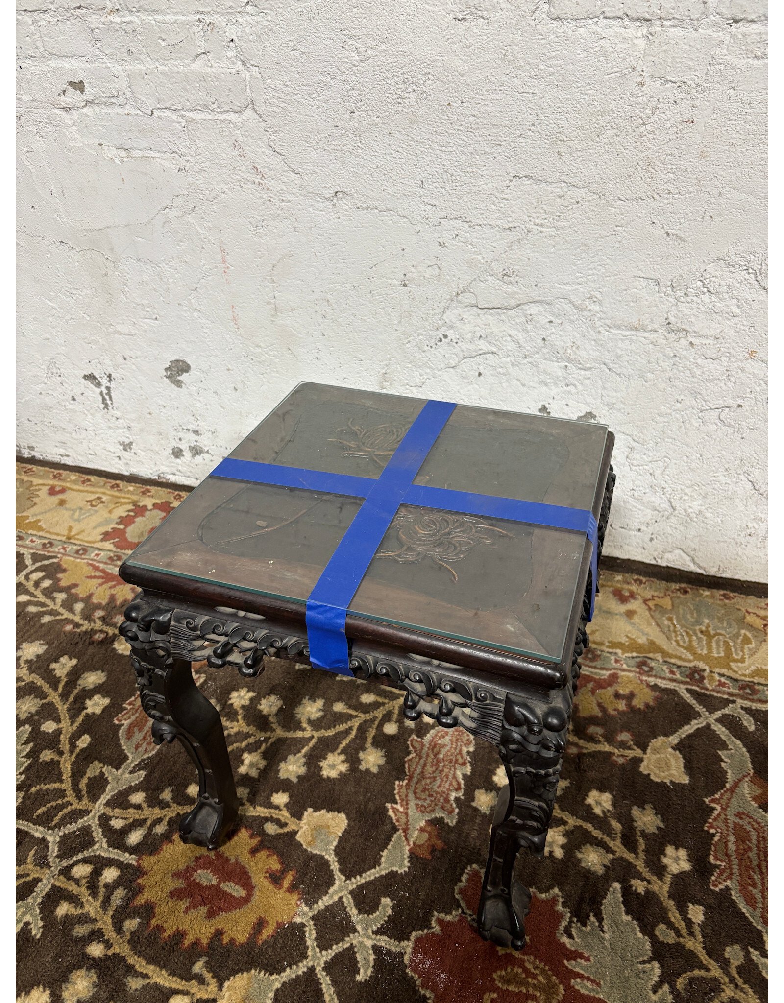 Chinese Carved Side Table