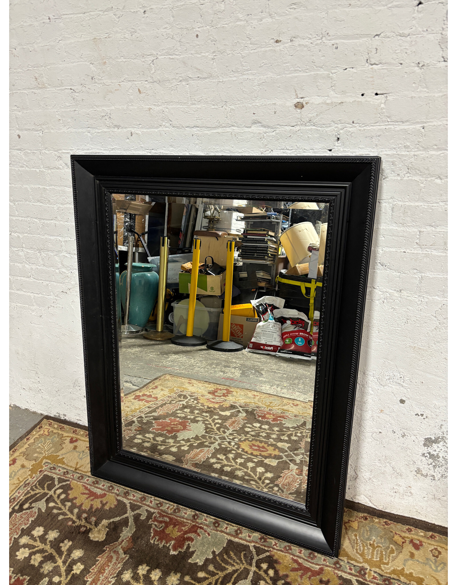 Restoration Hardware Black Framed Mirror