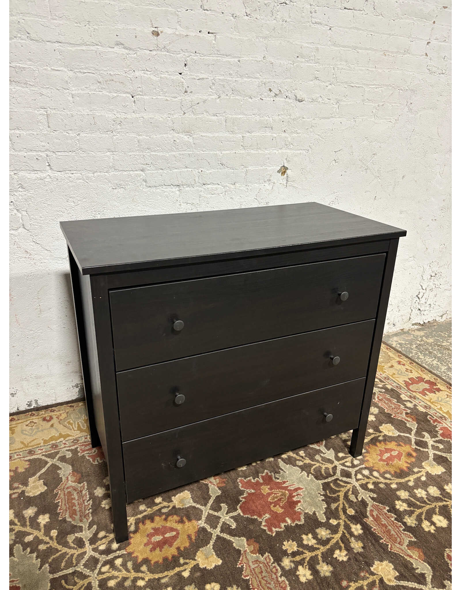Black Ikea Three Drawer Dresser
