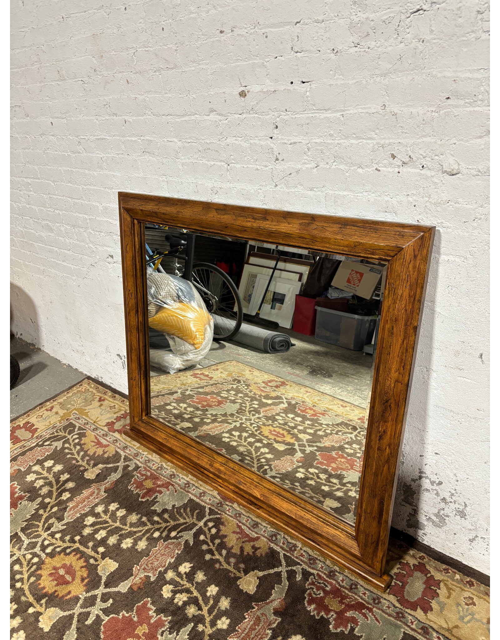 Rectangular Oak Mirror