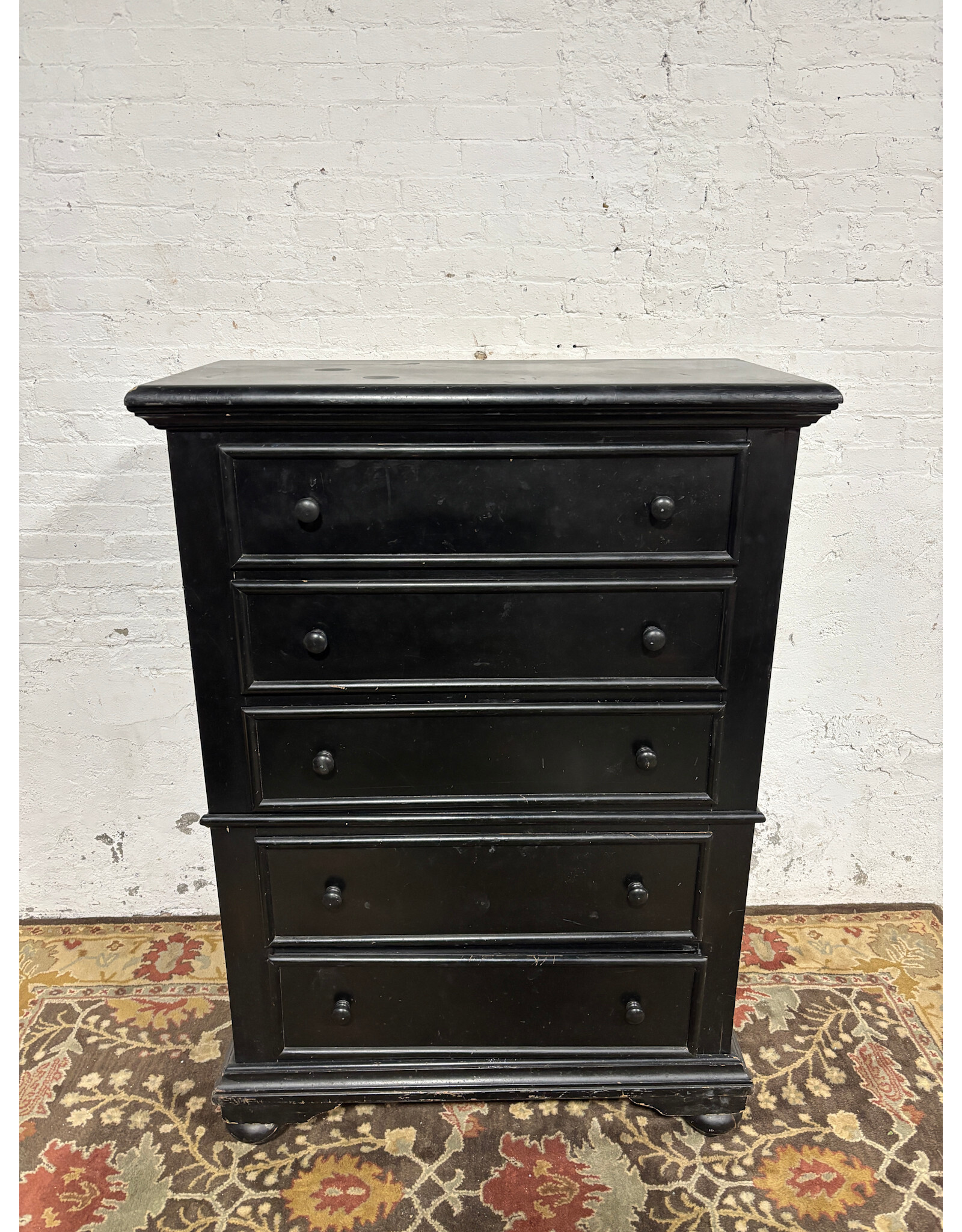Lorelie Black 5-Drawer Chest