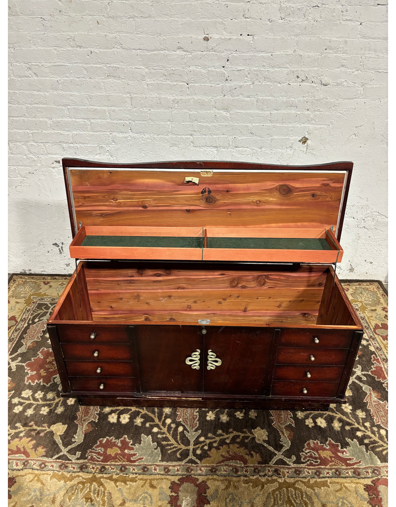 Red Wooden Sideboard