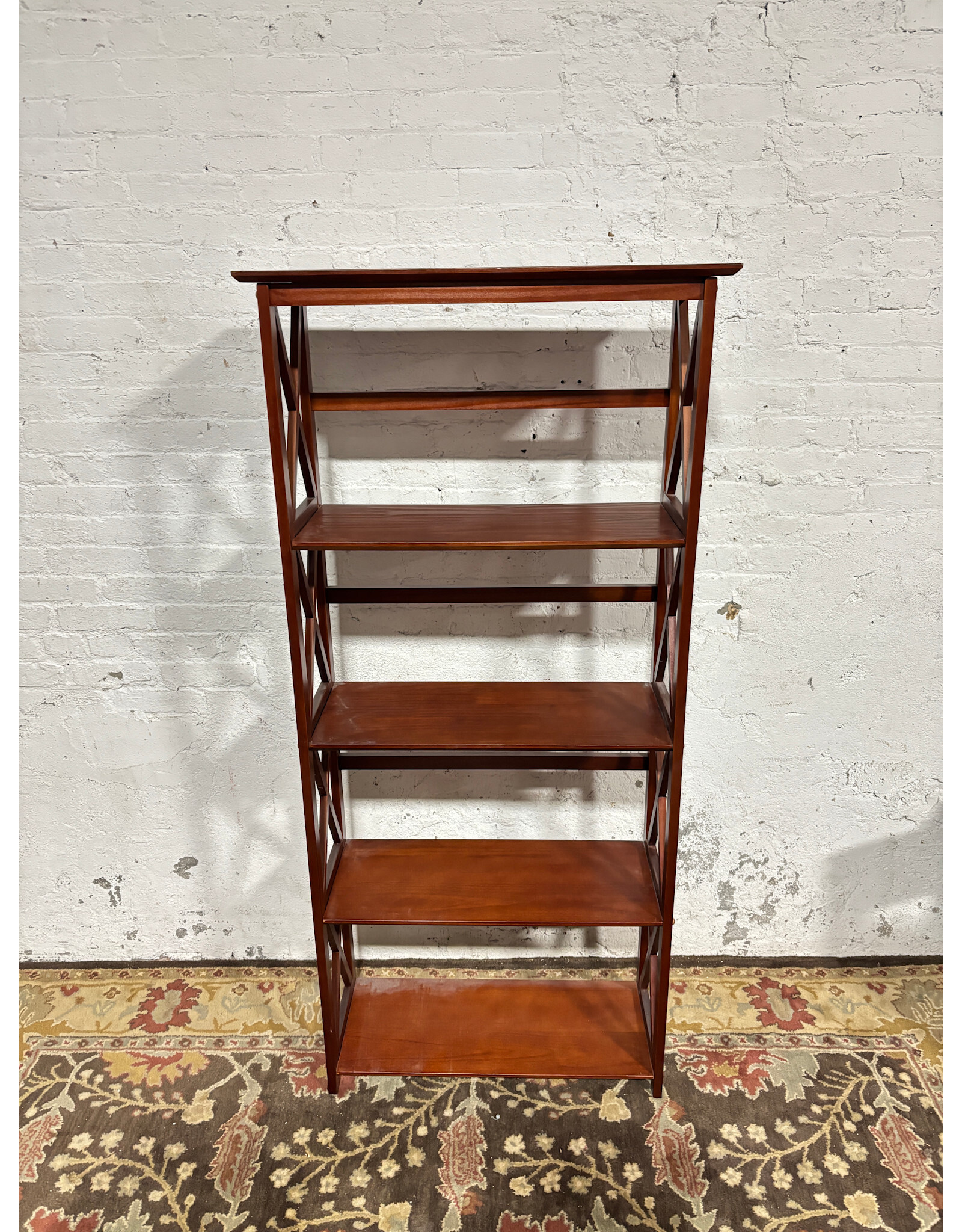Montego 5 Tier Bookcase Walnut