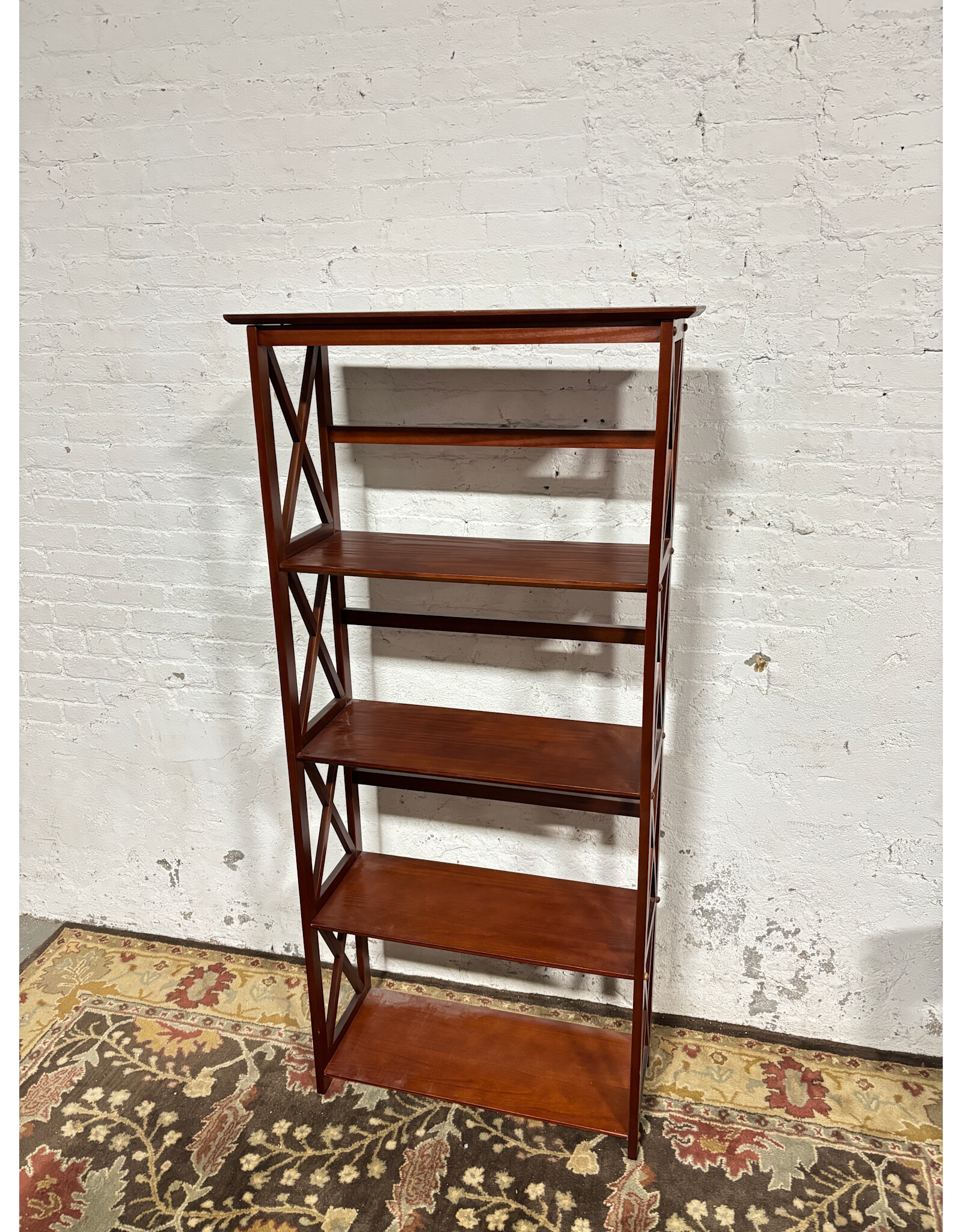 Montego 5 Tier Bookcase Walnut