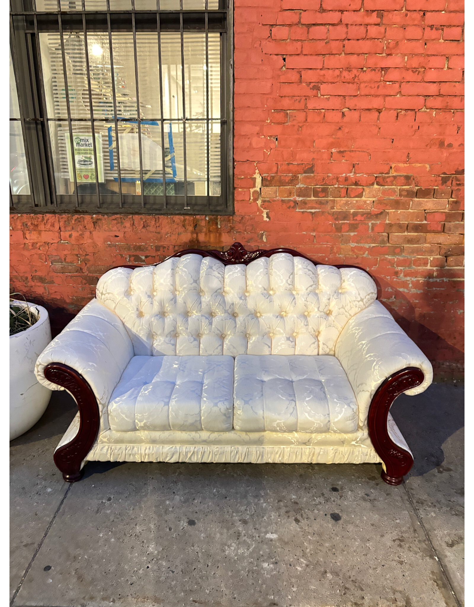 White Vintage Loveseat