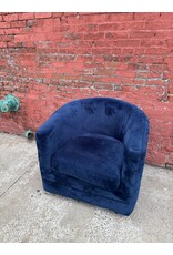 Linon Blue Velvet Armchair