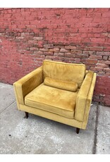 Nimitz Yellow Velvet Armchair