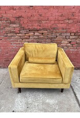 Nimitz Yellow Velvet Armchair