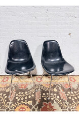 Modernica Case Study Side Shell H Base Chair in Jet Black Fiberglass