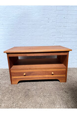 1-Drawer Square Wood Tv Stand with Storage