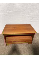 1-Drawer Square Wood Tv Stand with Storage