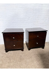 Modern 2-Drawer Wood Nightstand