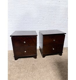 Modern 2-Drawer Wood Nightstand