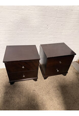 Modern 2-Drawer Wood Nightstand