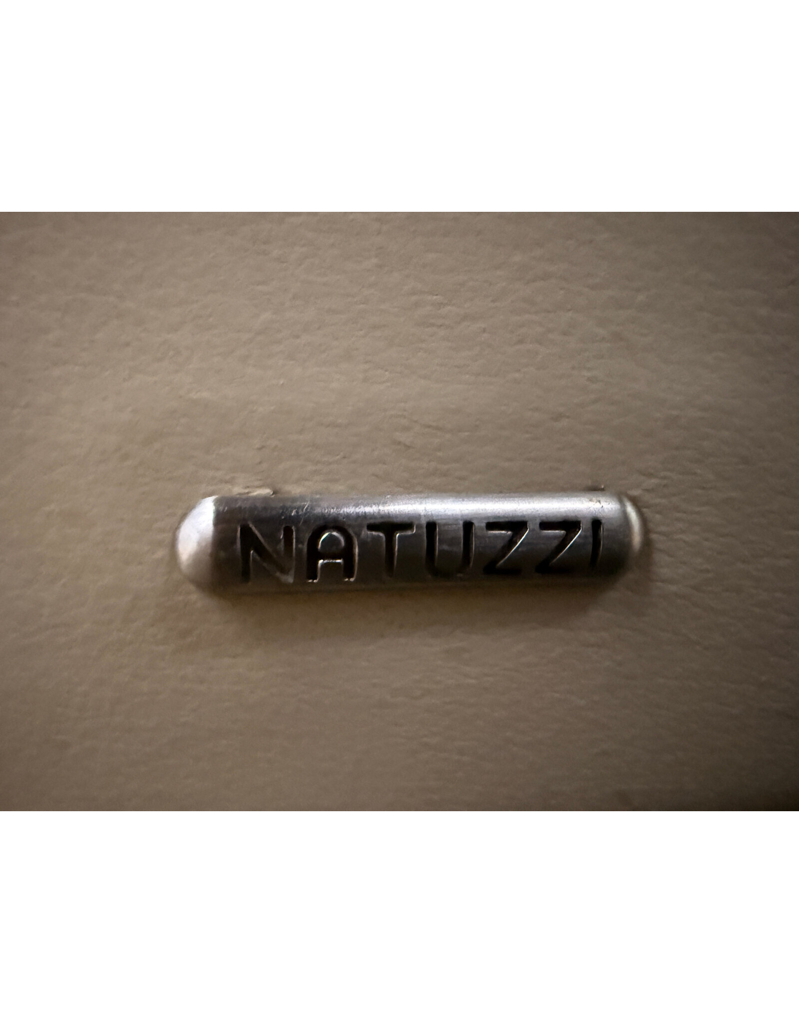 Giada Leather Swivel Lounge Chair by Natuzzi in Cream