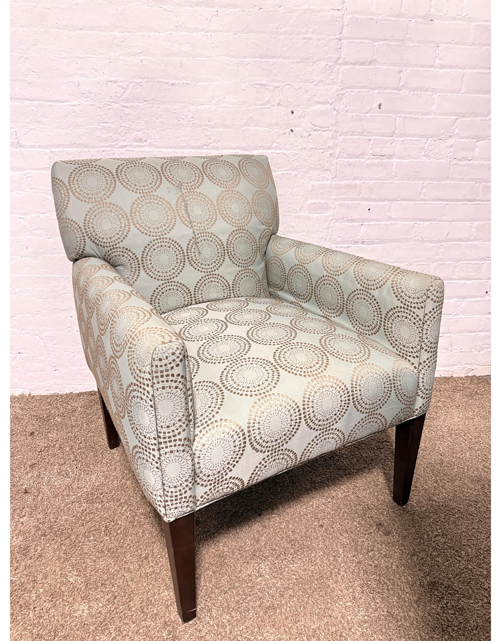 Circle Pattern Upholstered Lounge Chair