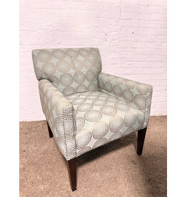 Circle Pattern Upholstered Lounge Chair